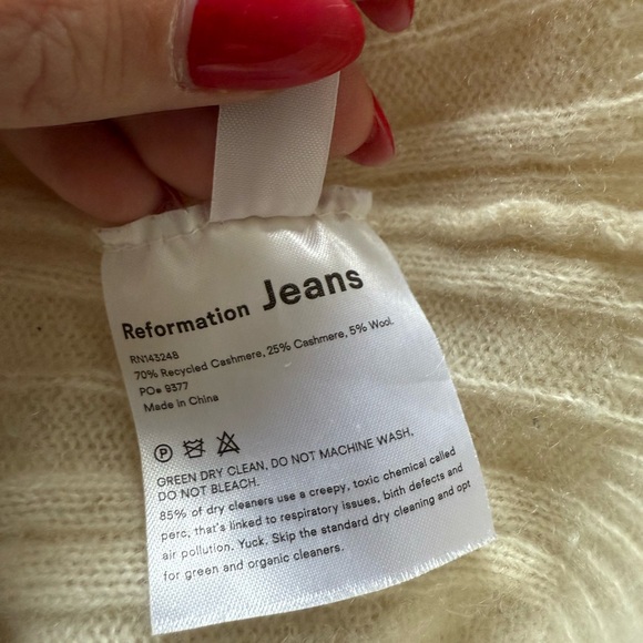 Reformation Jeans Cashmere Sweater - Picture 5 of 8